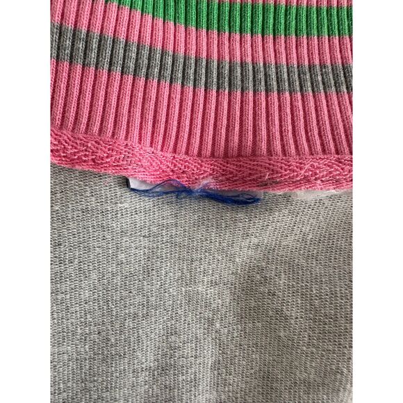 Vintage Y2k Reebok Grey Pink and Green Short Sleeve Track Jacket size Juniors M - Picture 3 of 5